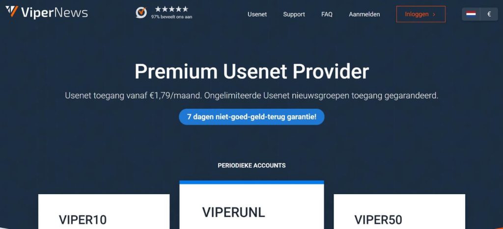 Review van usenet provider ViperNews